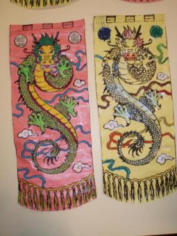 Bannière dragon chinois