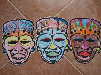 Masques africains papier 2