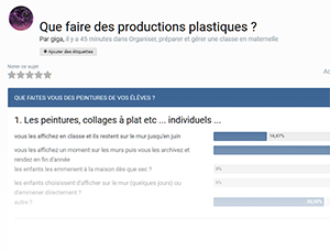 Que faire des productions plastiques ?