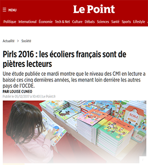 PIRLS - Le niveau en lecture baisse