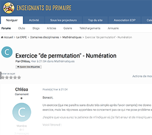 Exercice "de permutation" - Numération