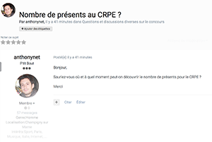 Nombre de présents pour Créteil ?