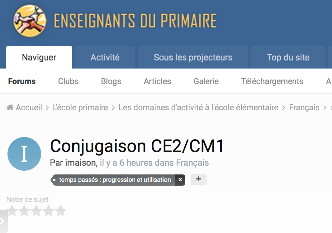 Conjugaison CE2/CM1
