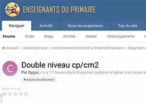 Double niveau cp/cm2