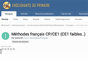 Méthodes français CP/CE1 (CE1 faibles..)