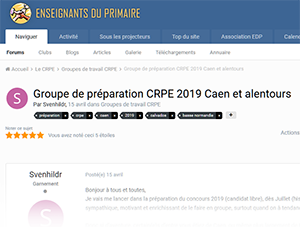 Groupe de préparation CRPE 2019 Caen et alentours