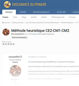 Méthode heuristique CE2-CM1-CM2