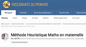 Méthode Heuristique Maths en maternelle