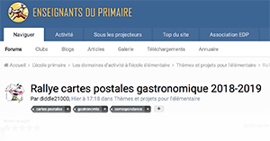 Rallye cartes postales gastronomique 2018-2019