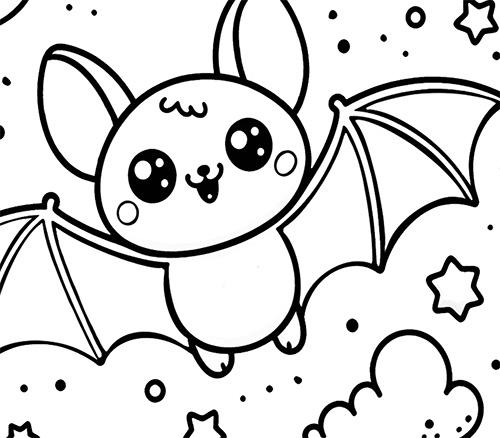 [ASSOC] Coloriage pour Halloween : une chauve-souris