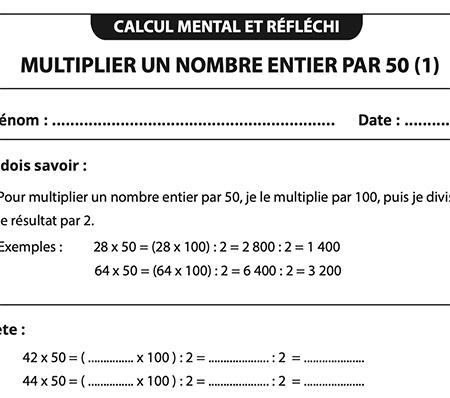 Multiplier un nombre entier par 50