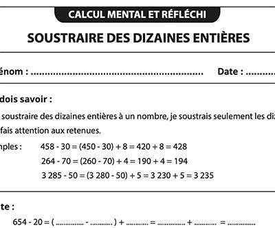 Plus d’informations sur « Soustraire des dizaines entières »