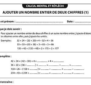 Plus d’informations sur « Ajouter un nombre entier de deux chiffres, sans retenue »