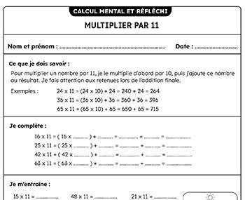 Plus d’informations sur «&nbsp;Multiplier un nombre entier par 11&nbsp;»