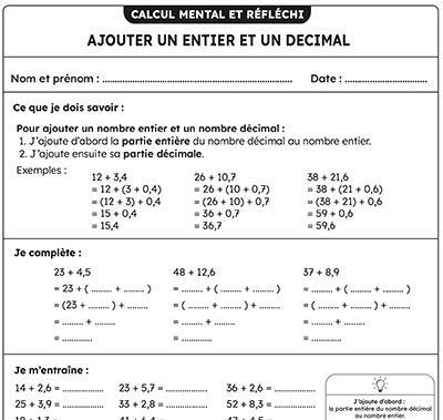 Plus d’informations sur «&nbsp;Ajouter un entier et un décimal&nbsp;»